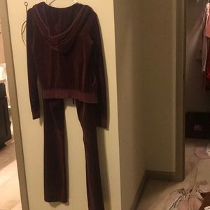 Burgundy juicy couture sweatsuit